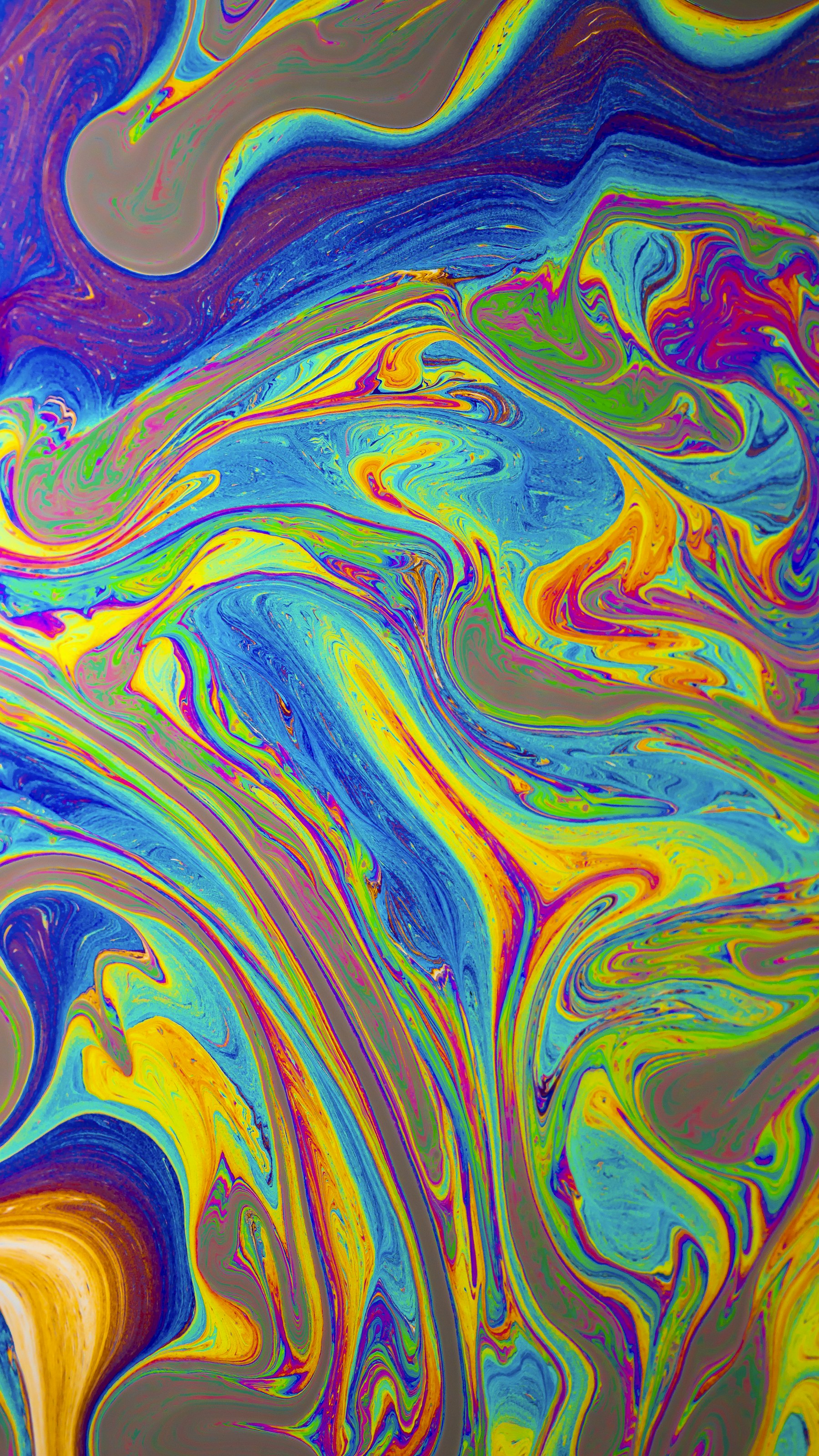 Iridescent oil-on-water sheen
